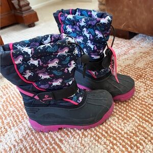 Kids Unicorn Winter Boots